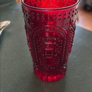 Vintage Red Glass Tumbler